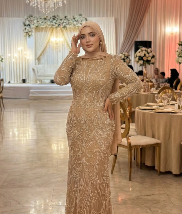 Beige Handmade Dress