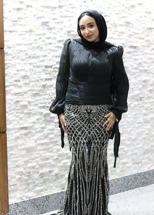 Black Handmade Crinckle dress
