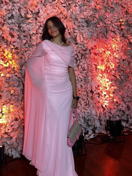 Off Shoulder Pink Dress