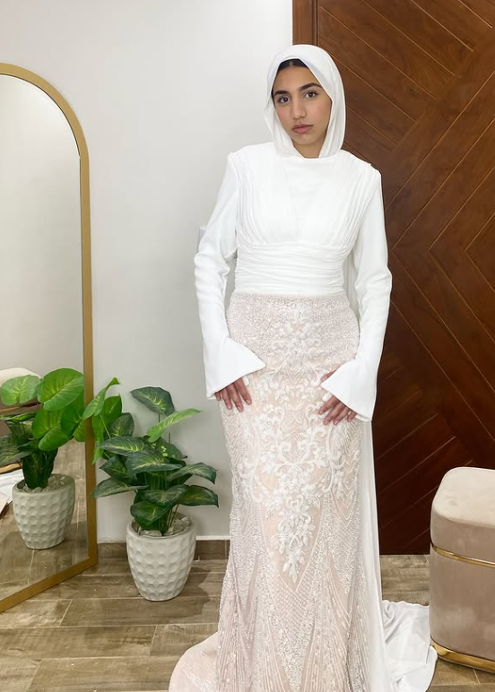 White Wedding Handmade Chiffon